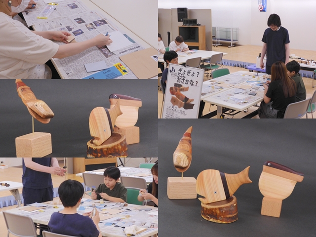 「山ぼうしの会 第10回作品展ワークショップ　ぎょぎょ︖たぶん おさかな︖」