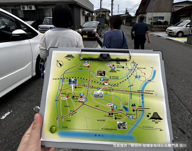 写真:四ツ小屋地域の地図