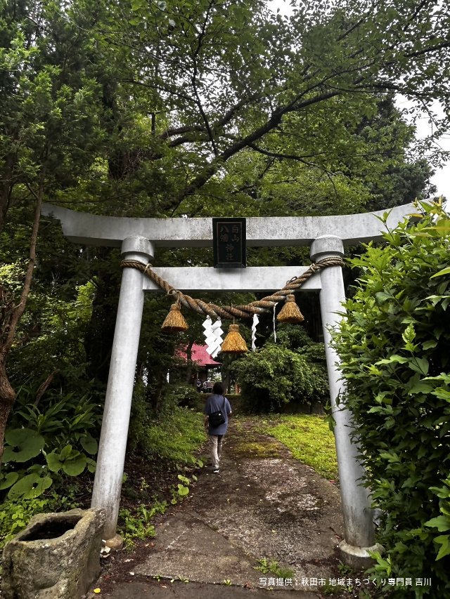 写真:白山八幡神社の鳥居