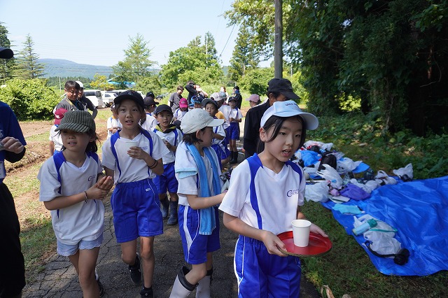 写真：水分補給の時間