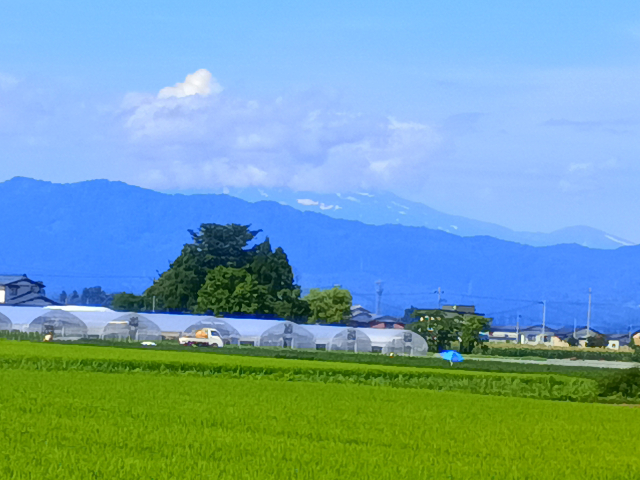 写真：木下地域から見える鳥海山