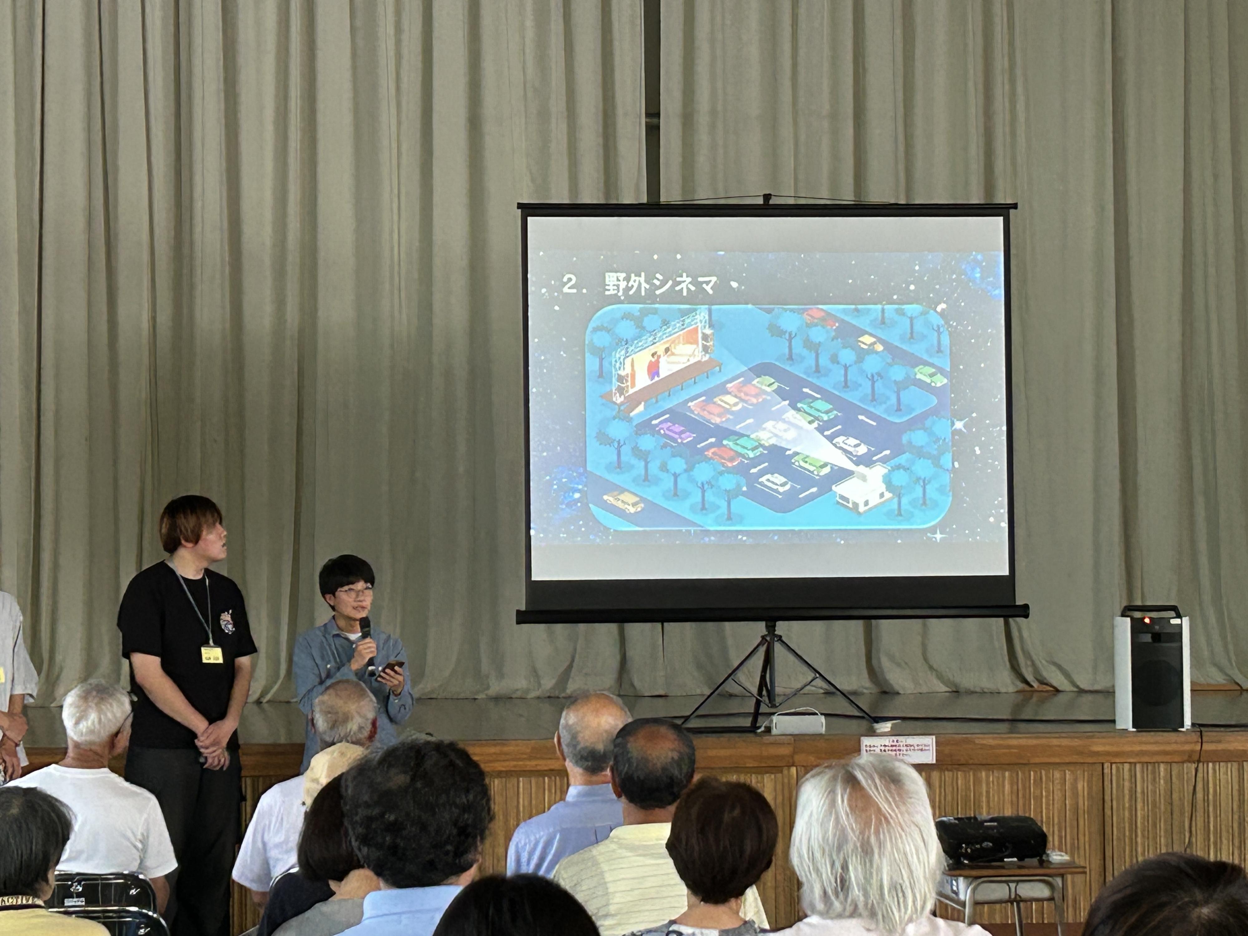 学生が発表している写真