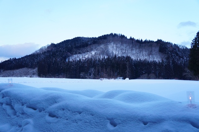 画像：2月7日の白岩城址「館山」