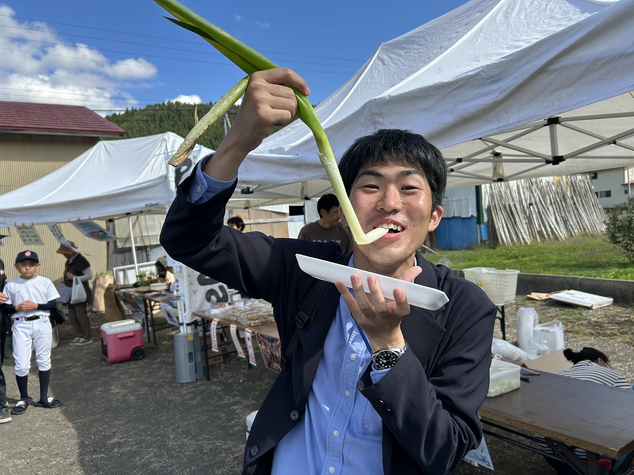 ネギの一本焼き