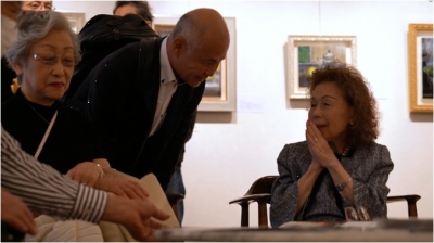 洋画家、芹沢幸子さんが銀座個展のDVDを制作