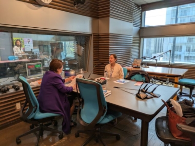 新体操の指導者、高橋亜季さんがラジオに出演