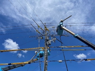 ​配電線工事の様子