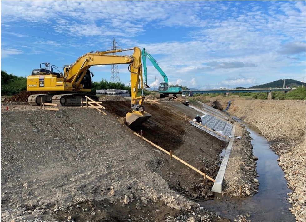 北秋田市中屋敷 河川災害復旧工事