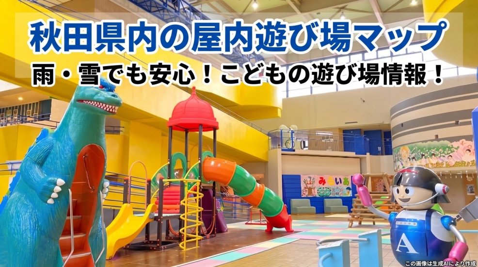 秋田県内の屋内遊び場マップ
