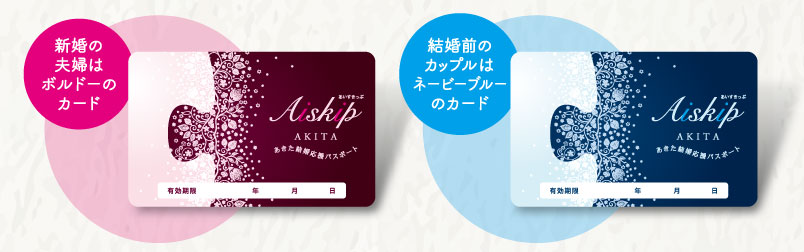 「Aiskip」パスポート画像：婚約カップル用、新婚夫婦用
